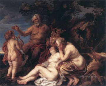 Educación de Júpiter barroco flamenco Jacob Jordaens Pinturas al óleo